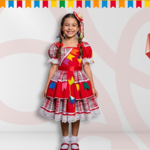 Vestido Junino Vermelho