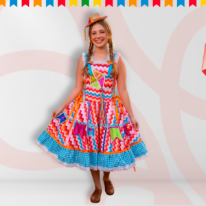 Vestido Junino Zigue-Zague