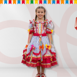 Vestido Junino Luxo Voil
