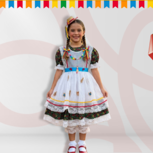 Vestido Junino Tradicional Floral