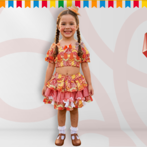 Conjunto Junino Laranja