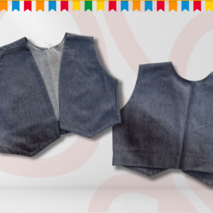 Colete Junino Cinza Escuro