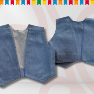 Colete Junino Cinza Médio